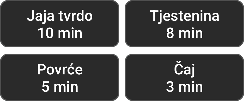 Preset Timers