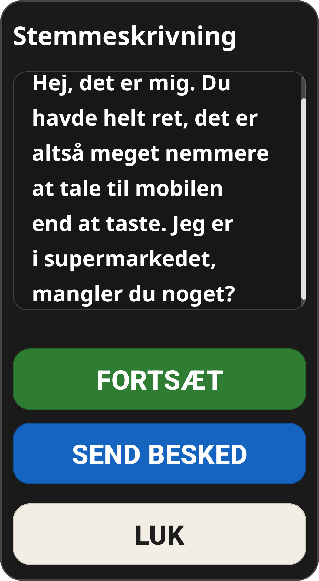 Voice Dictation