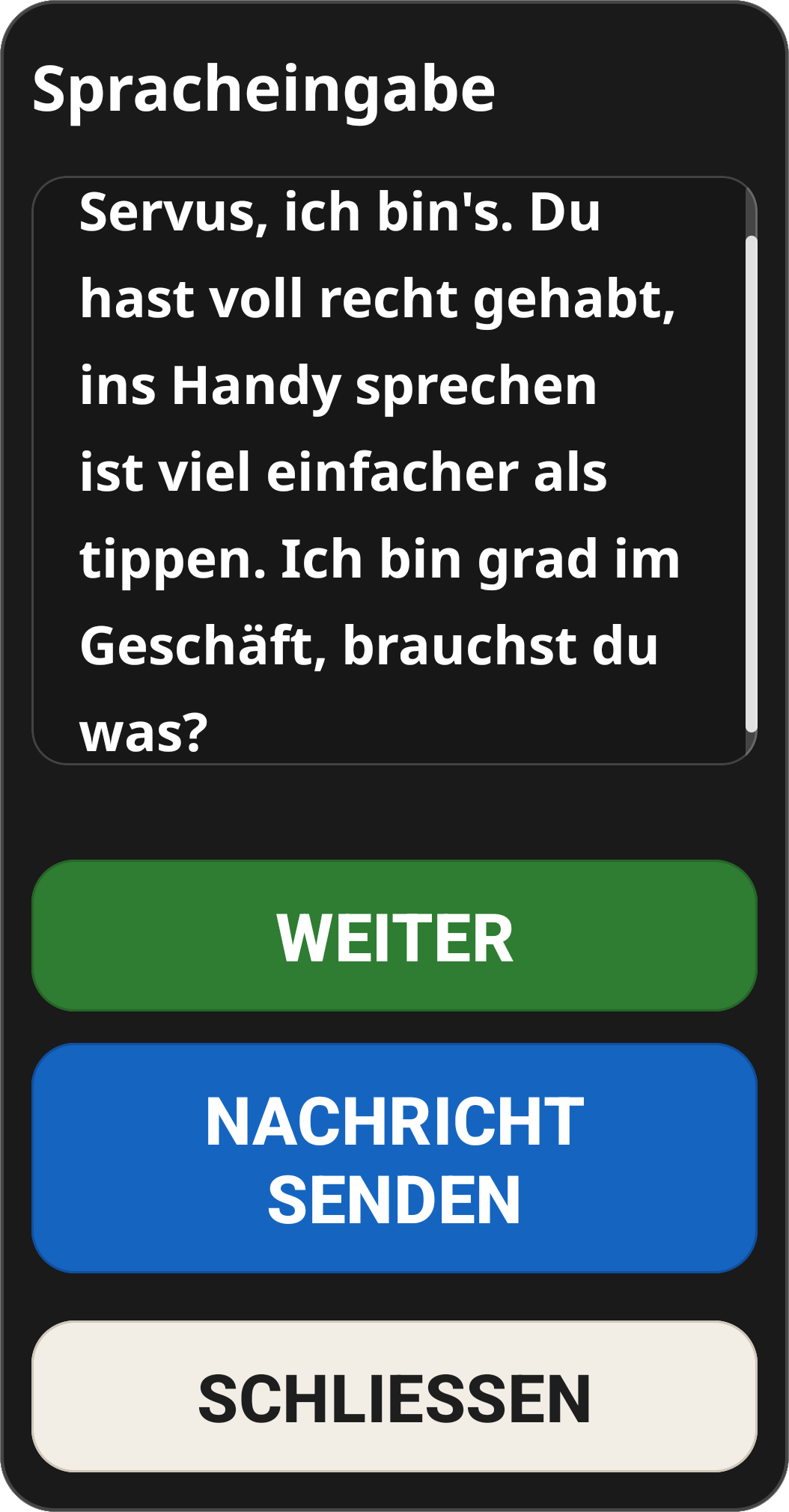 Voice Dictation