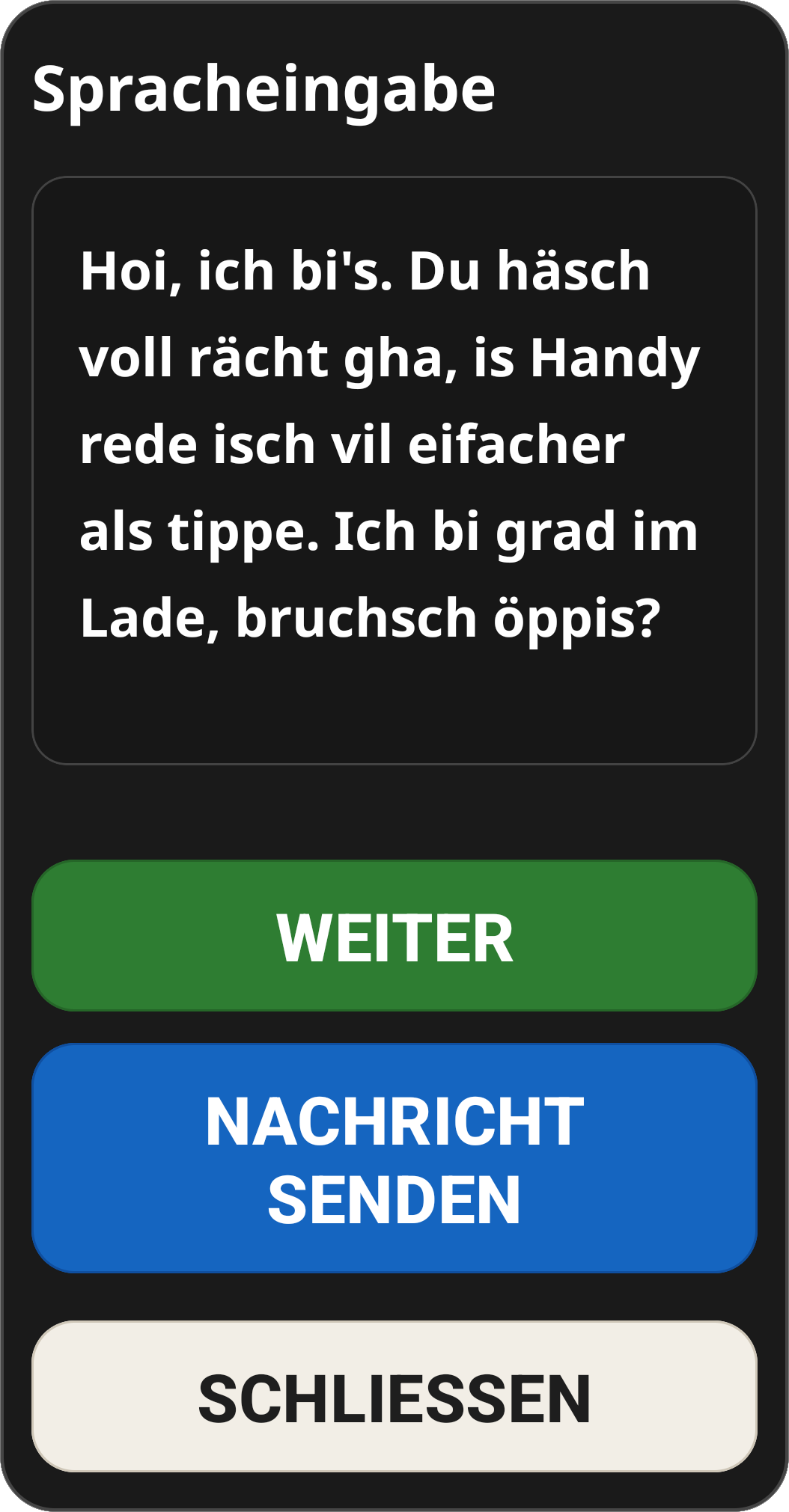 Voice Dictation