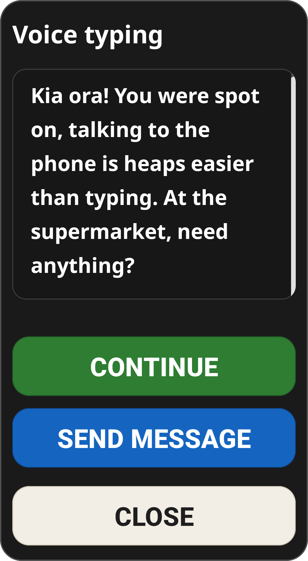 Voice Dictation