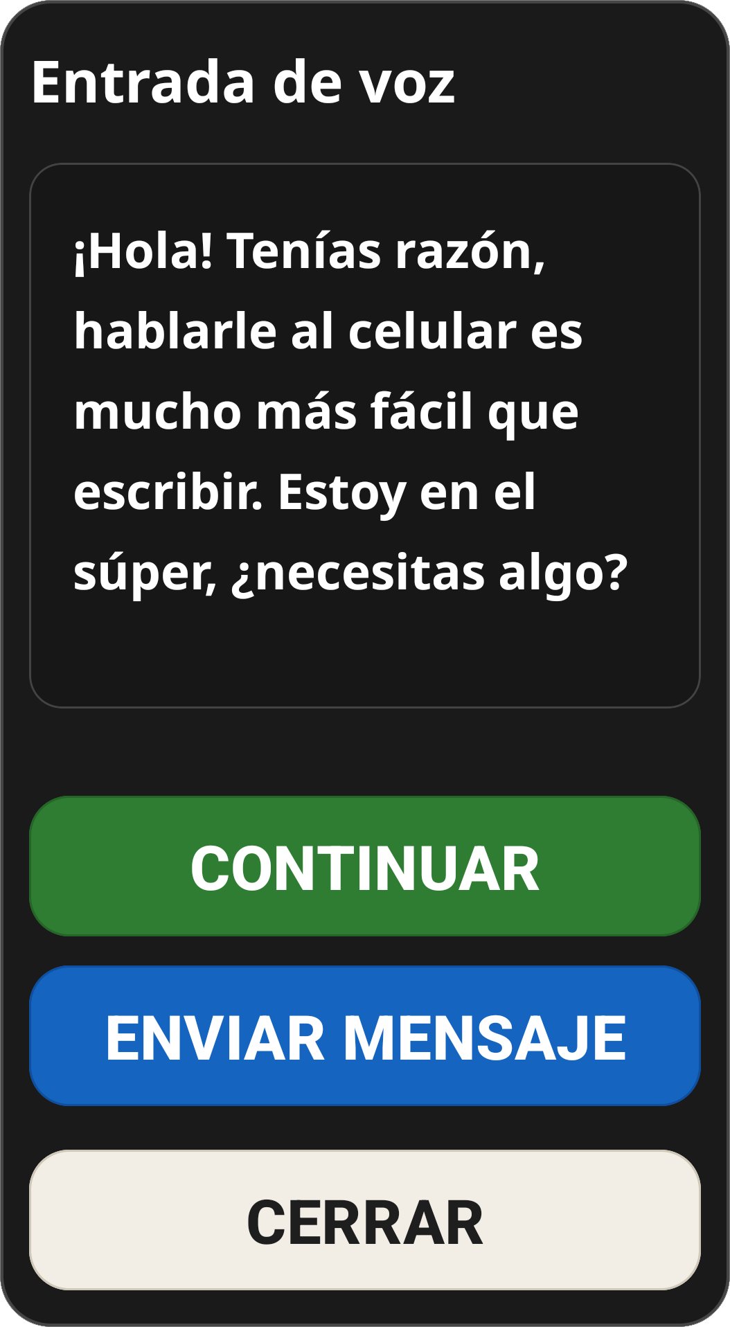 Voice Dictation