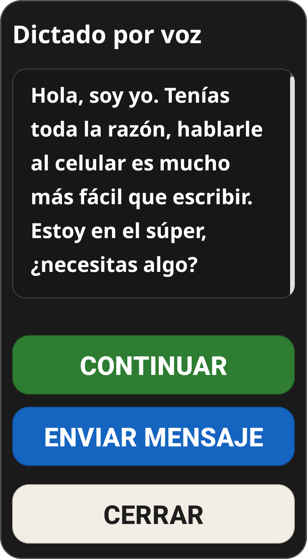 Voice Dictation