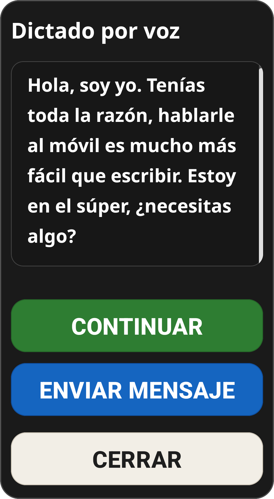 Voice Dictation