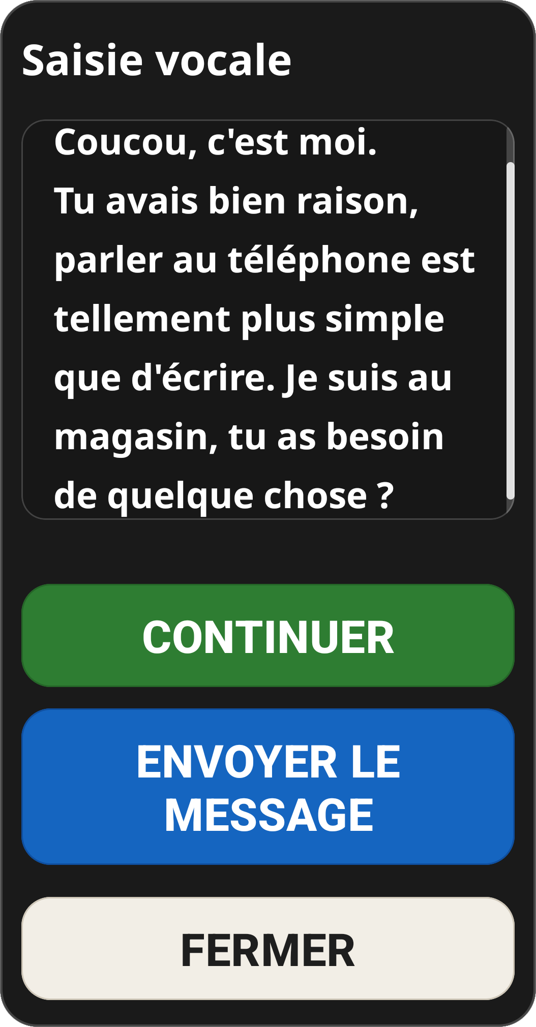 Voice Dictation