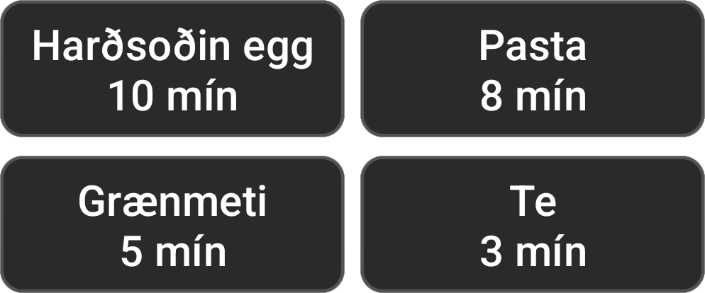 Preset Timers