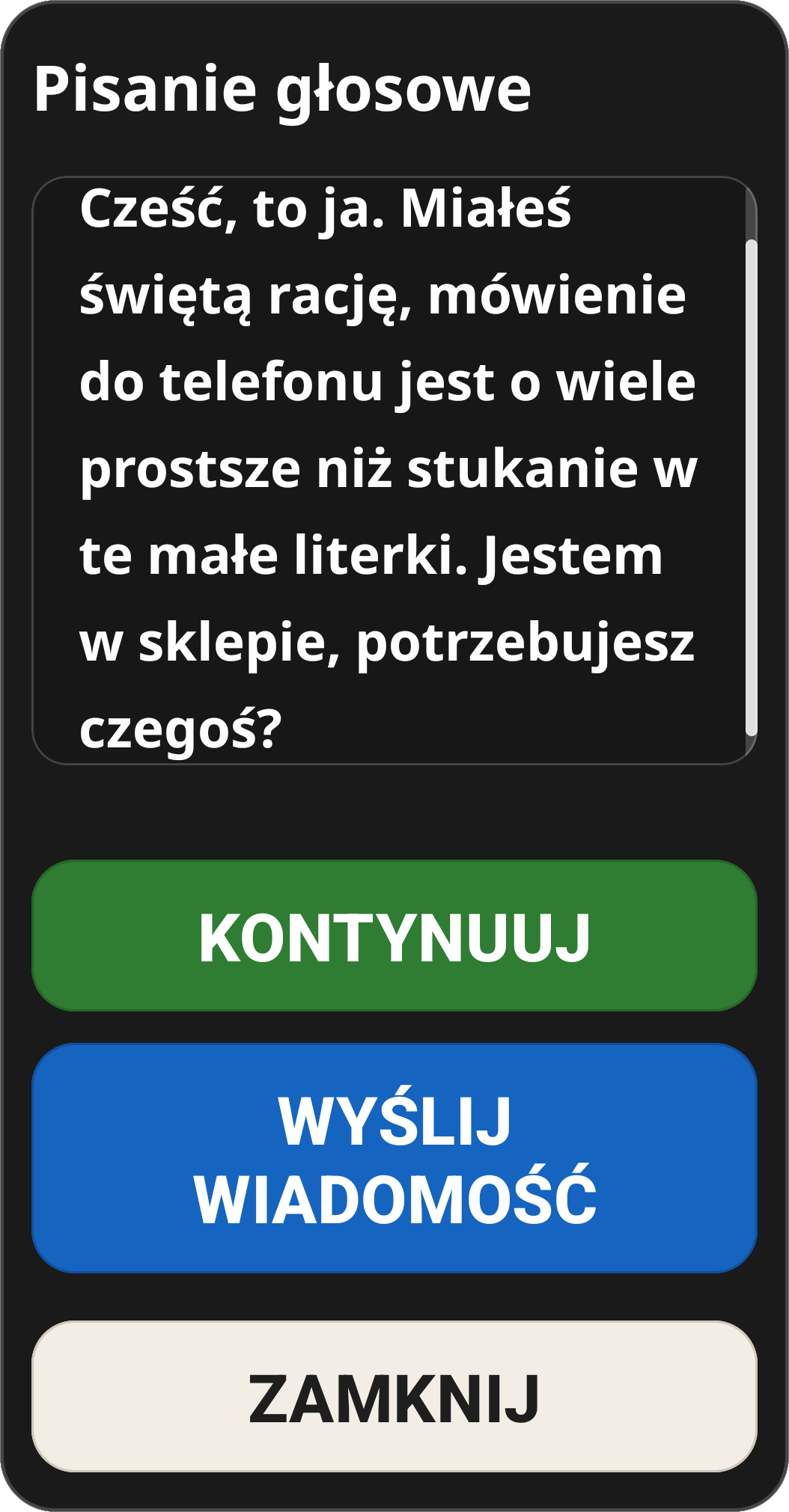 Voice Dictation