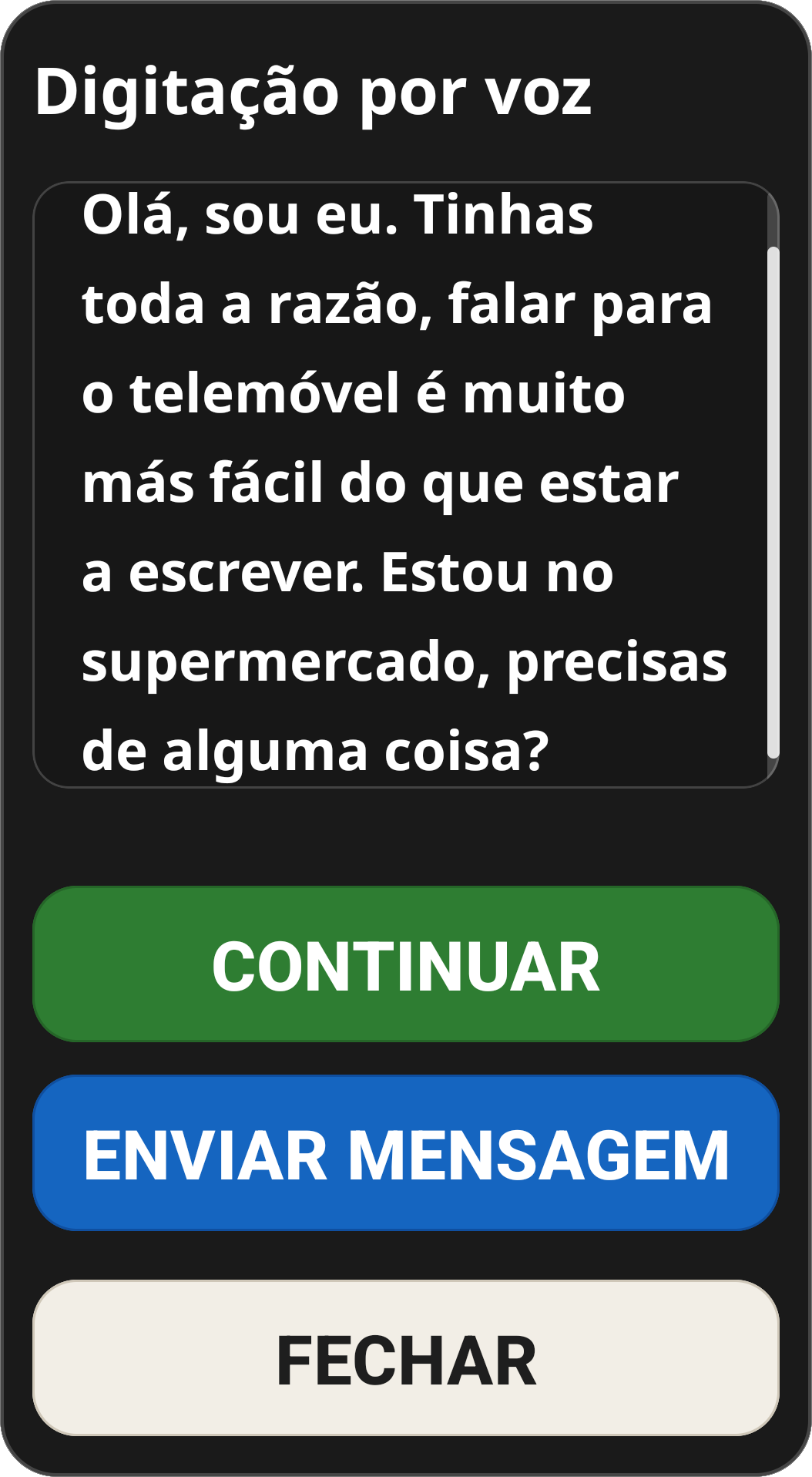 Voice Dictation