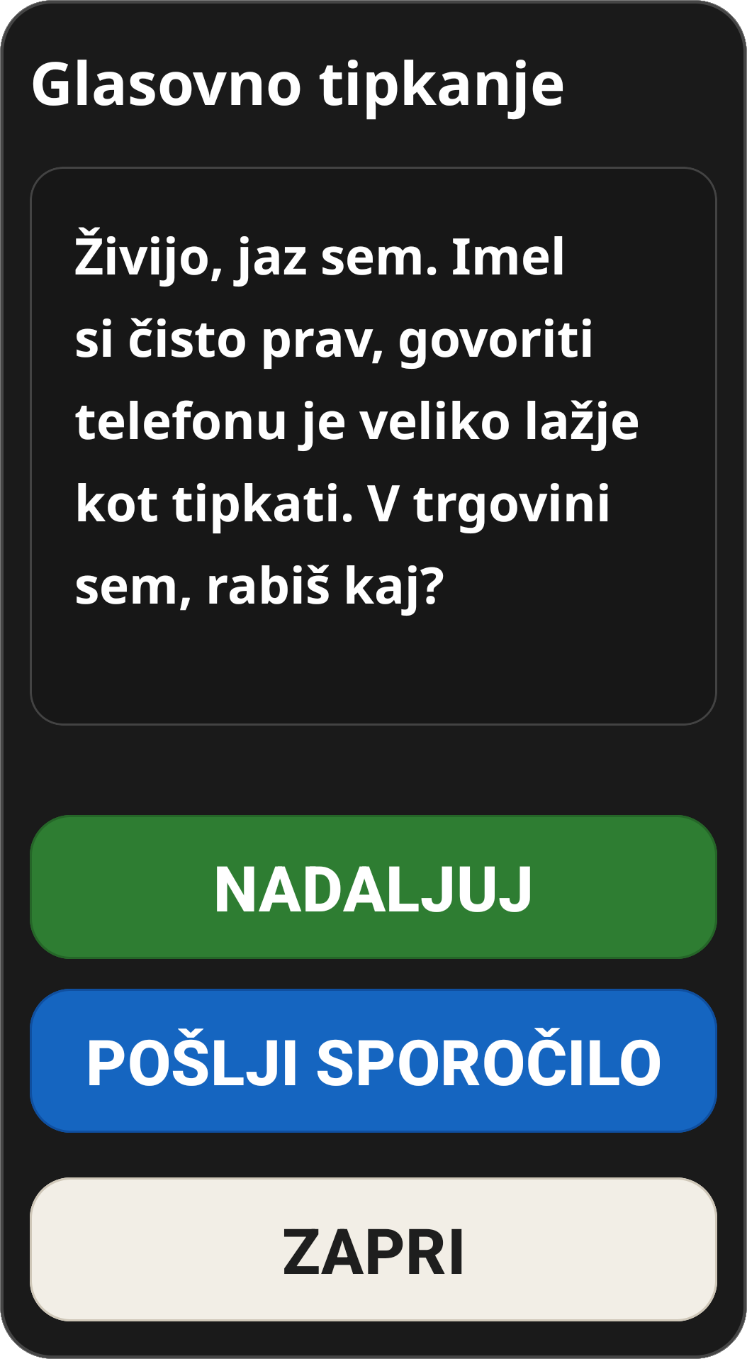 Voice Dictation