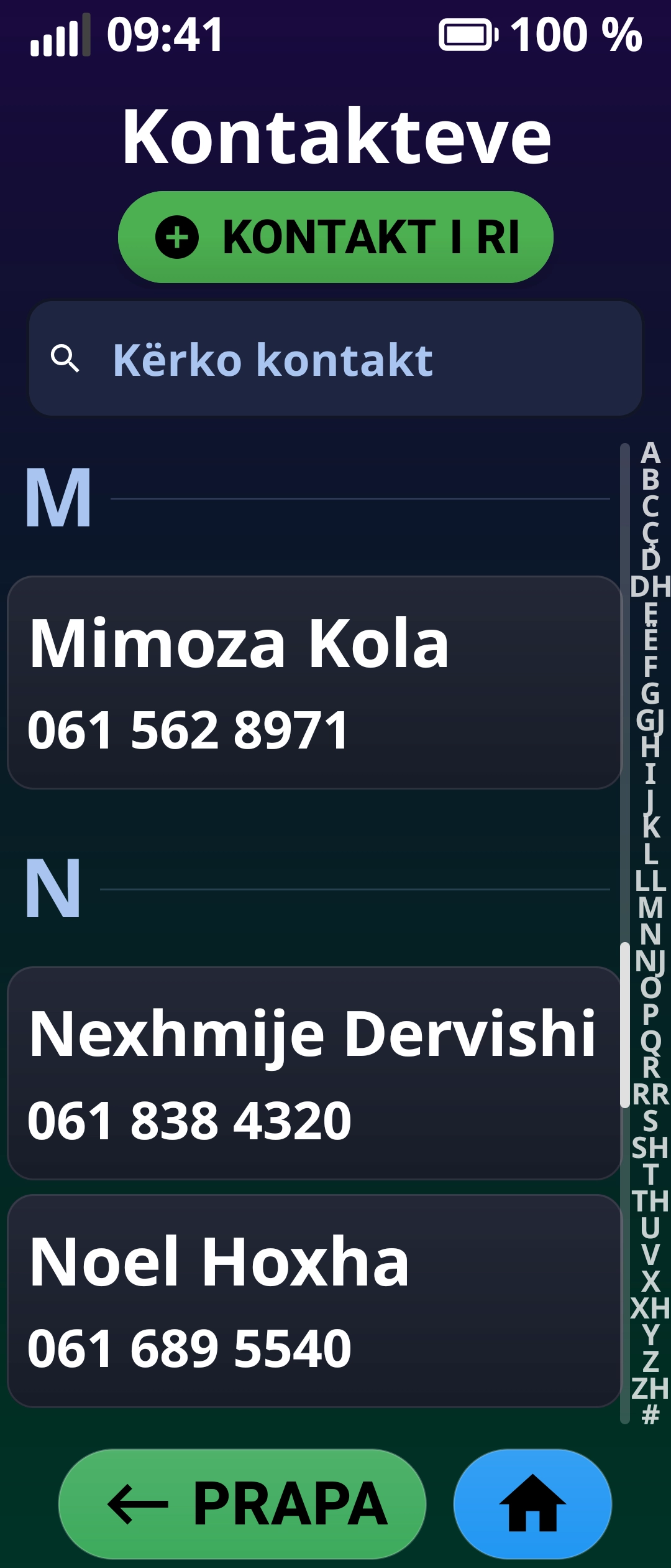 Contacts