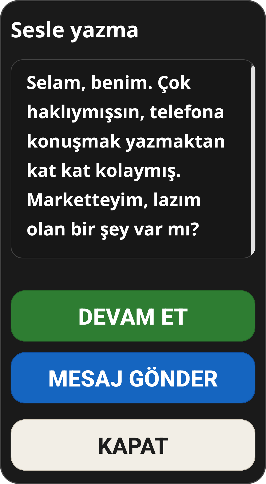 Voice Dictation